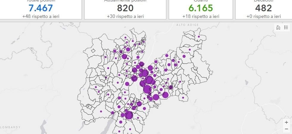 Coronavirus in Trentino, registrati 25 casi in 48 ore a Pergine
